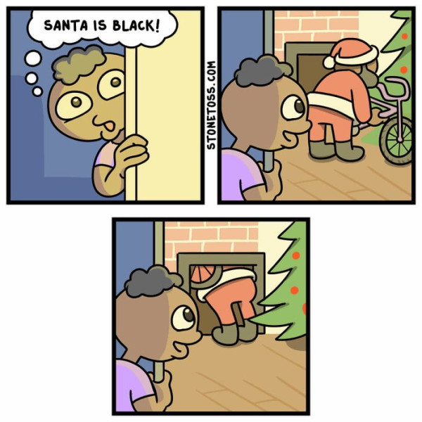 산타가 흑인이었어!